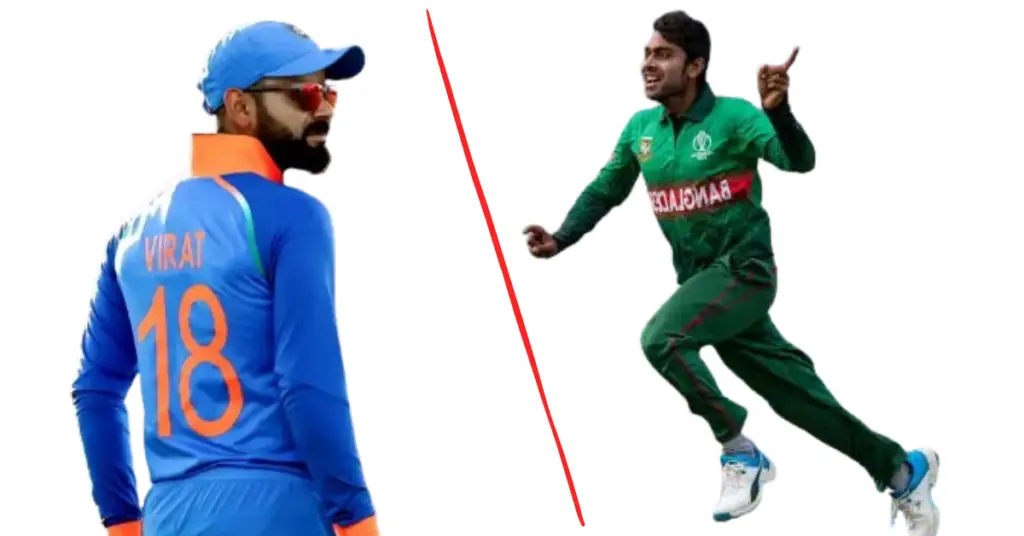 Battle between Virat Kolhi and Mehedi Hasan